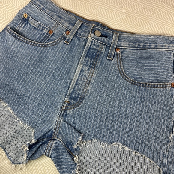 Levi's Pants - Levis 501 Shorts Womens Cut Offs Button Fly‎ Distressed Blue Medium Wash Size 30